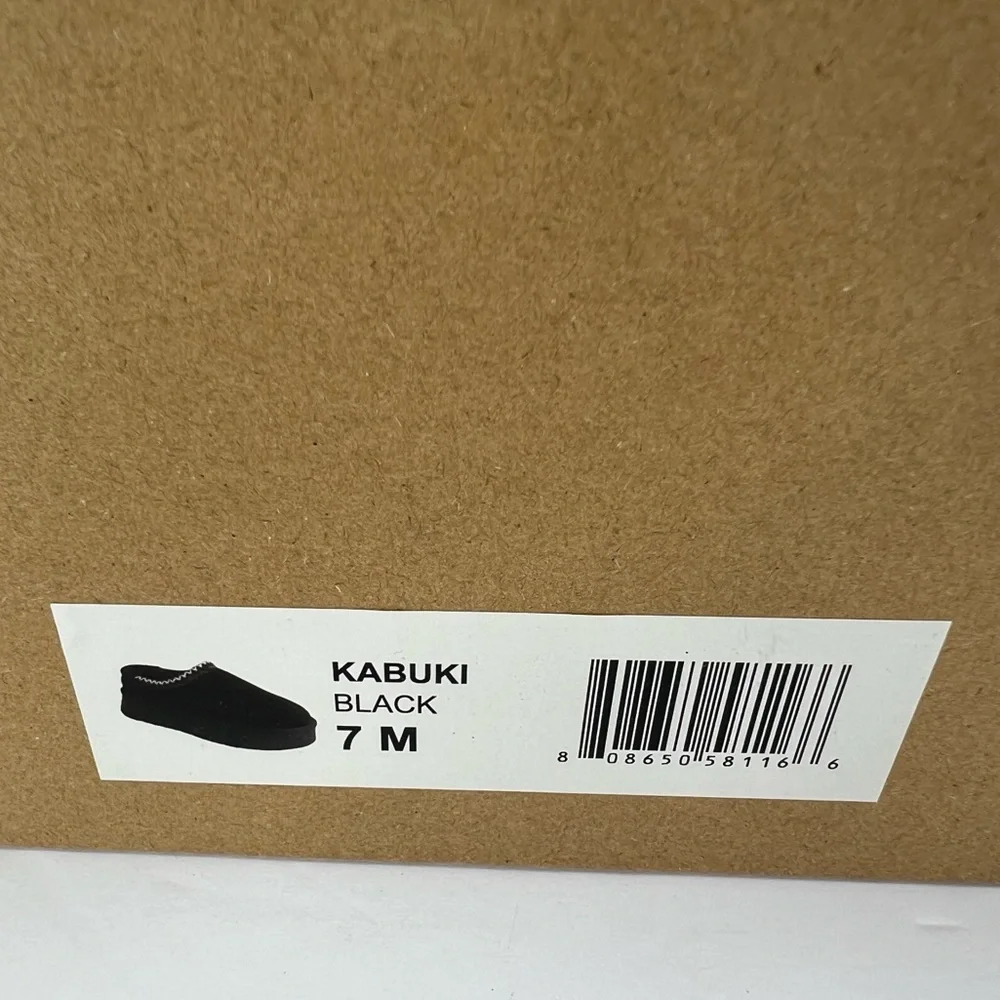 CUSHIONAIRE KABUKI GENUINE BLK SUEDE PLATFORM MULES,SIZE 7M, WARM & COMFORTABLE